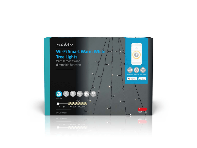 Nedis SmartLife WIFILXT11W200 Karácsonyi fényfűzér 5x4m