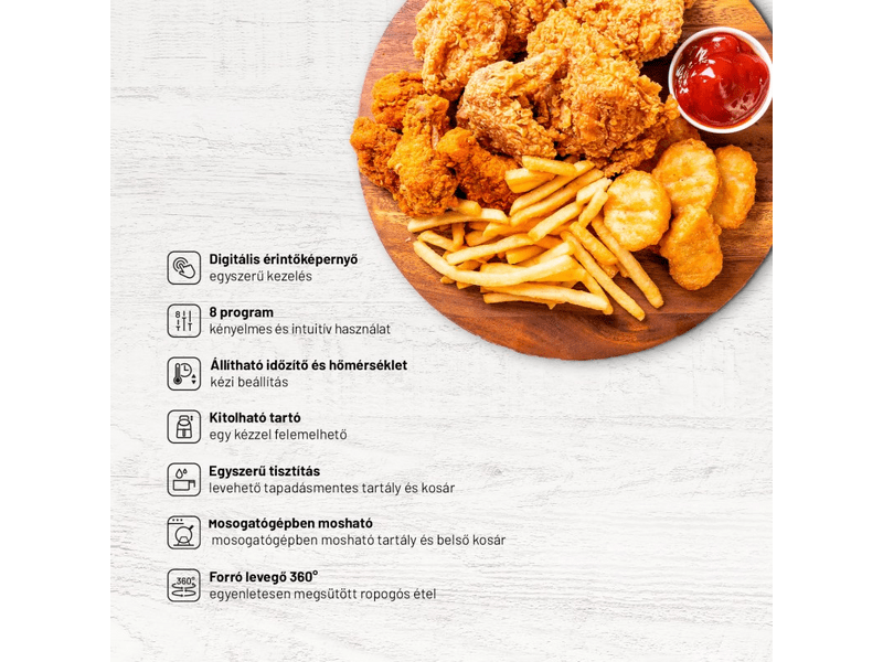 Lauben 2500WT Air Fryer friteza, bijela