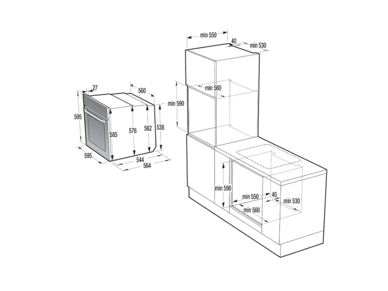 Gorenje BOP6737E05EPMB Beépíthető sütő