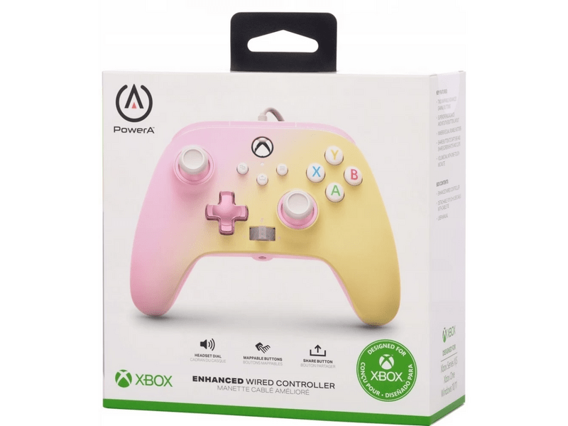 PowerA Xbox Series X|S Enhanced kontroller, Pink Lemonade (XBGP0003-01)