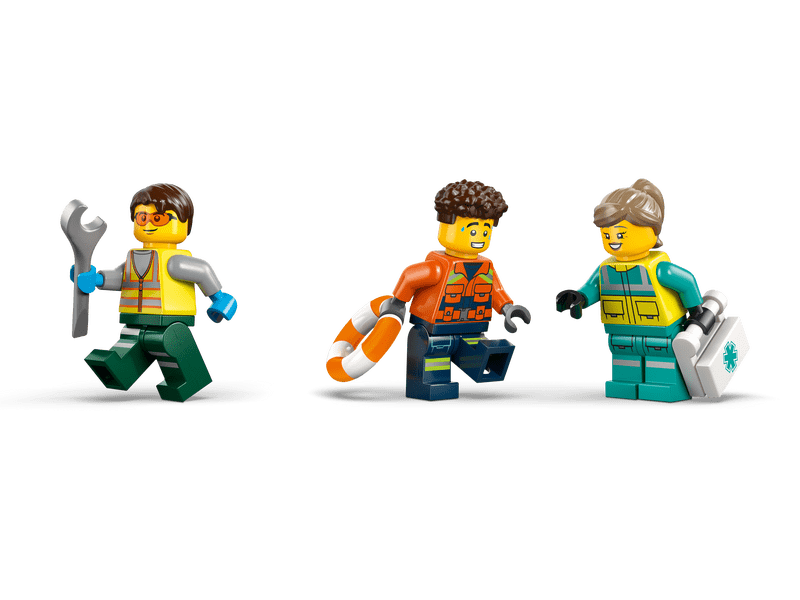 LEGO® City Repülőgép, emelőkosaras kocsi és légpárnás jármű remix (60505)