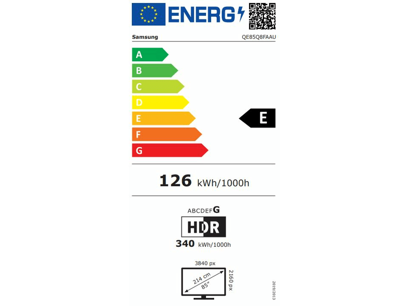 Smart QLED TV, 216 cm