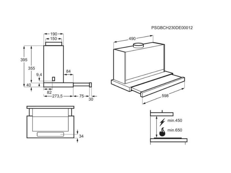 AEG GDP866PB Teleszkópos páraelszívó