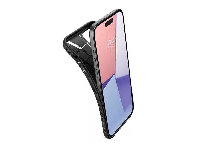 Spigen ACS08066 iPhone 16 Plus Szilikon tok, fekete