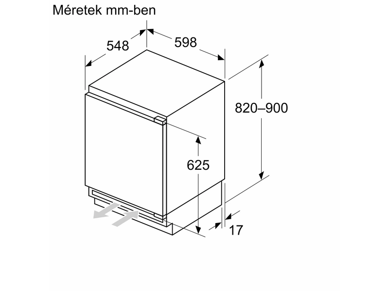 Aláépíthető fagyasztókészülék
