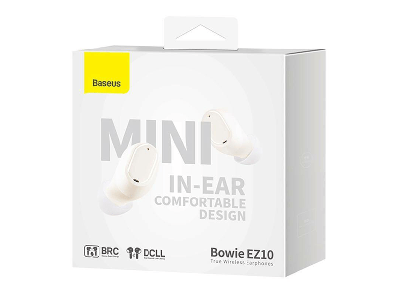 Baseus Bowie EZ10 Bluetooth fülhallgató fehér