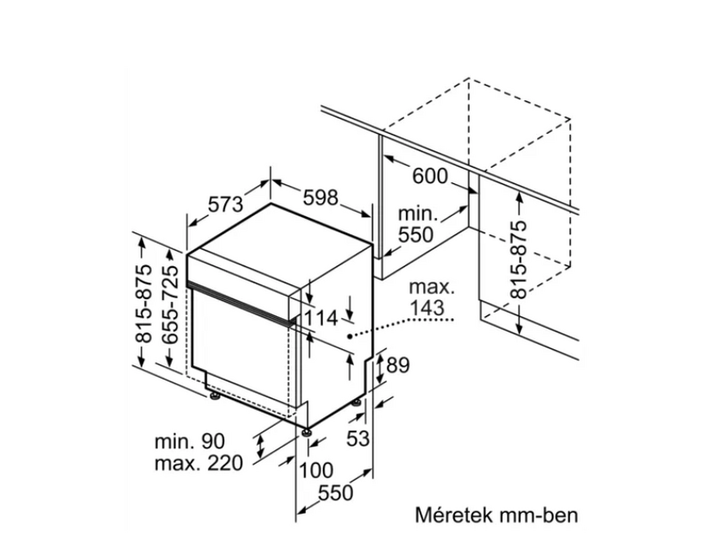Bosch SMI8TCS01E Beépíthető mosogatógép
