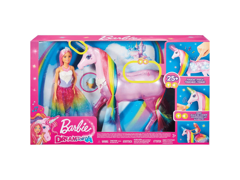 Barbie Dreamtopia csillámfény unikornis babával (FXT26)
