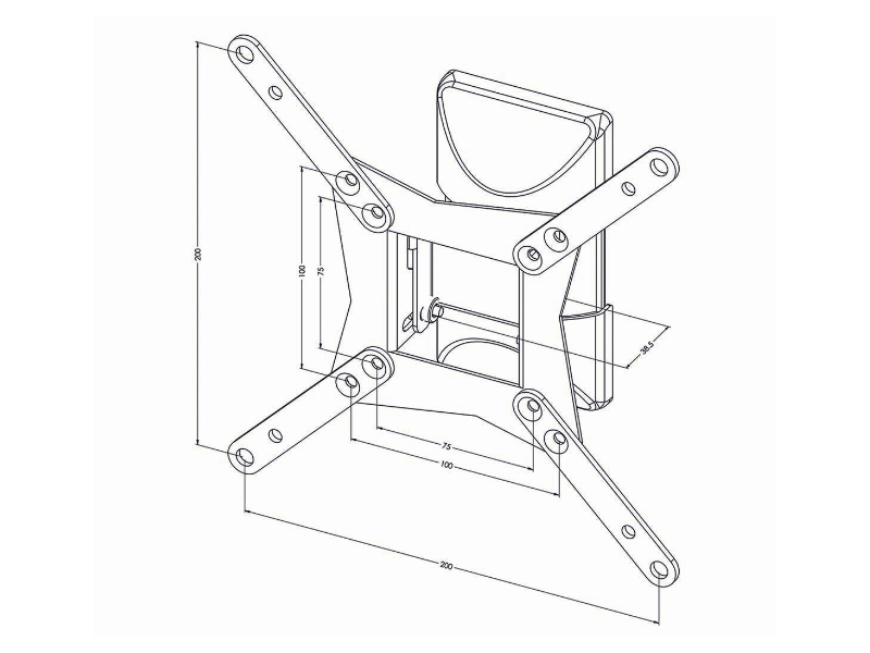 Nedis TV Fali tartó 10-32 (TVWM11BK)