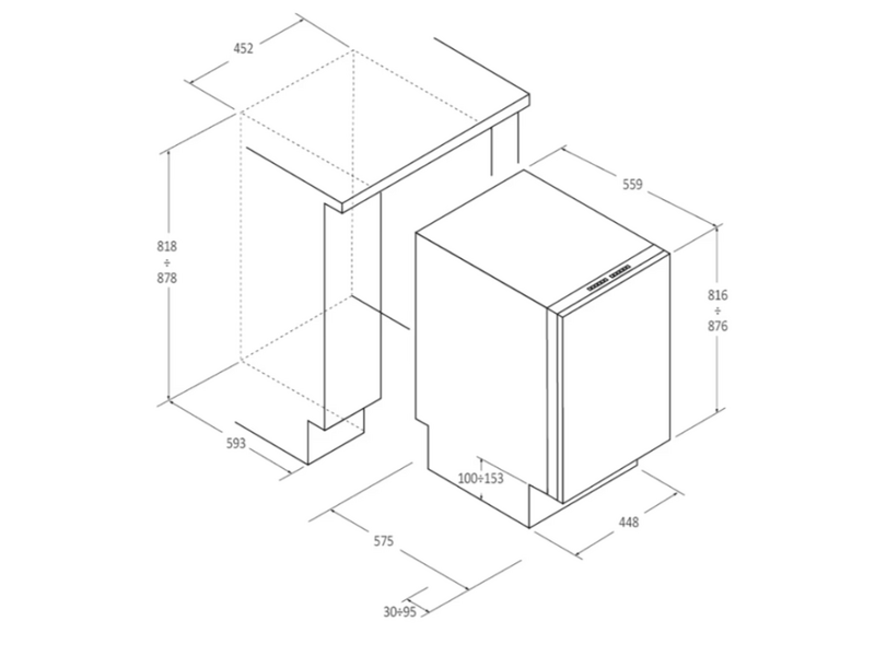 Candy CDIH2T1145 Beépíthető mosogatógép