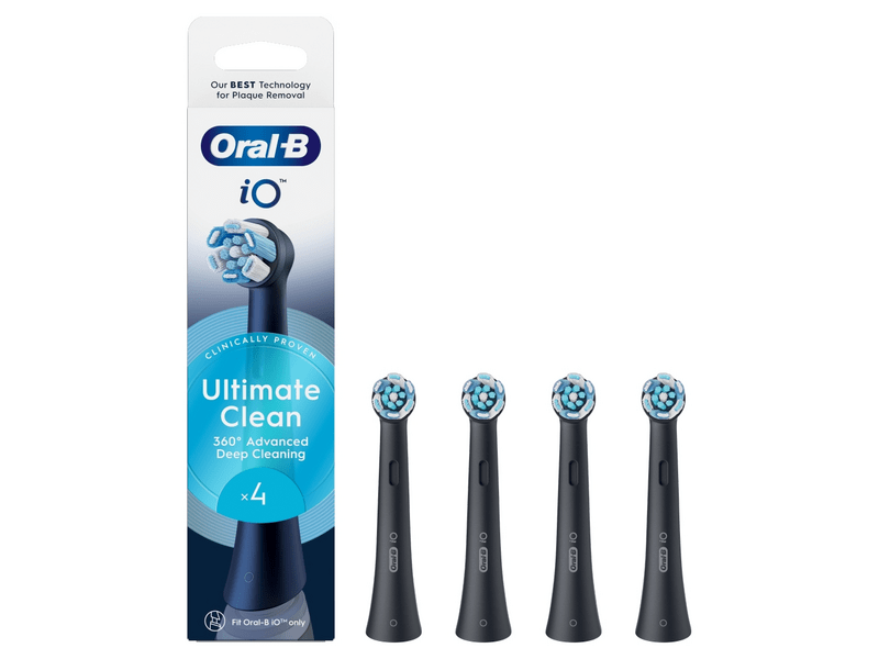 Oral-B iO Ultimate Clean fogkefefej, fekete, 4 db