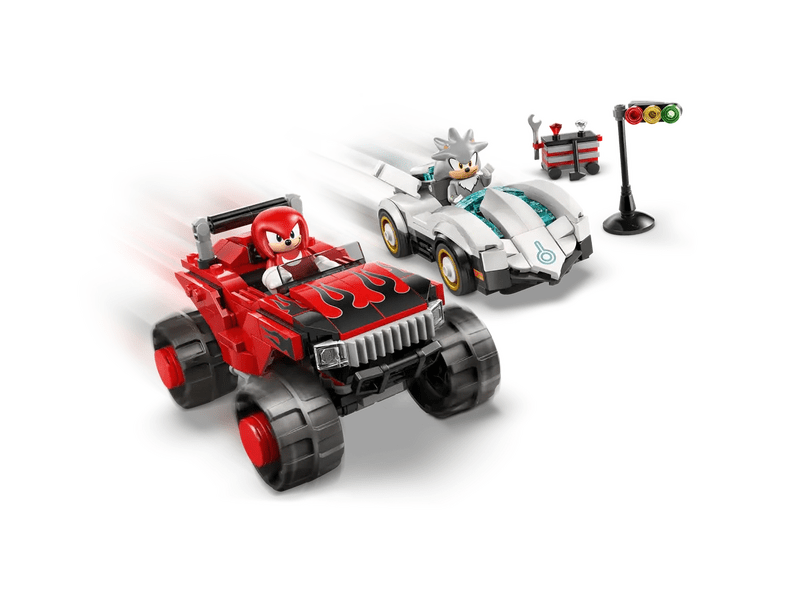 LEGO® Sonic the Hedgehog™ Silver autója Knuckles monster truckja ellen (77118)