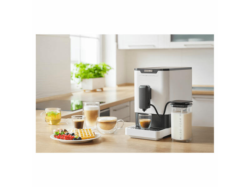 Sencor SES 9210WH Automata kávéfőző tejhabosítóval, fehér
