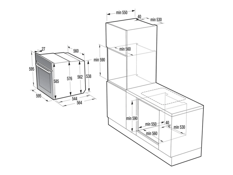 Gorenje BPS6747A09DBGOT Beépíthető sütő