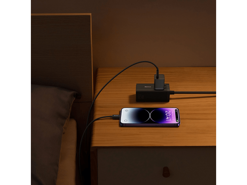 Baseus GaN5 Mini Hálózati gyorstöltő, fekete (CCGN070401)
