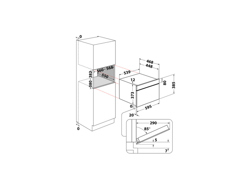 Whirlpool WMD54MX Beépíthető mikrohullámú sütő, inox