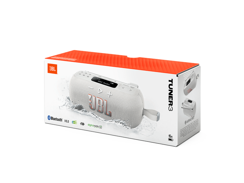 JBL Tuner 3 Bluetooth hangszóró, fehér