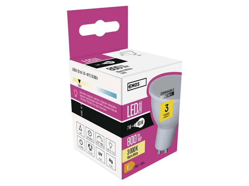 Emos Classic LED égő GU10 800lm