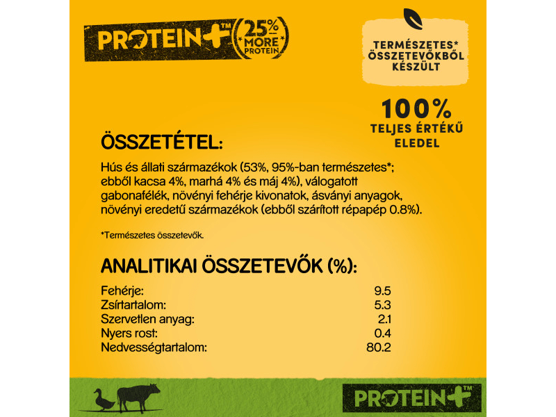 Pedigree kutya konzerv eledel kacsával és marhával felnőtt kutyák számára, 800 g (437496)