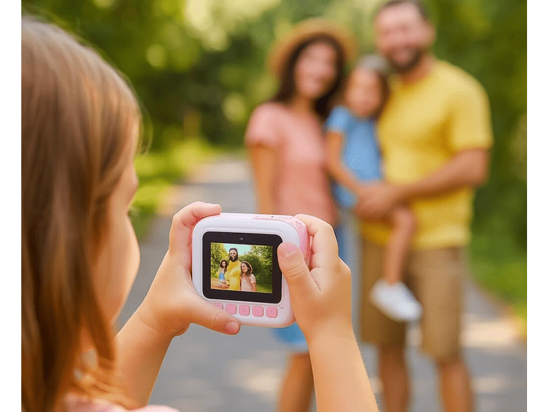 Carneo Funny Cam Mini Fényképezőgép, rózsaszín