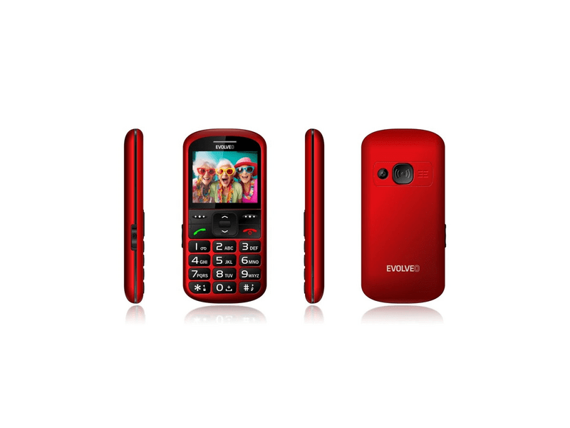 Evolveo EasyPhone XS Mobiltelefon, piros (EP-570-XS-RD)
