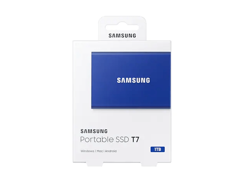 Samsung T7 USB 3.2 1TB prijenosni SSD, plavi (MU-PC1T0H)