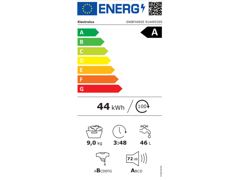 Electrolux EW8F4492E Elöltöltős mosógép