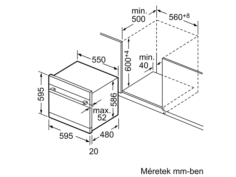 Bosch SCX6ITB00E Beépíthető kompakt mosogatógép