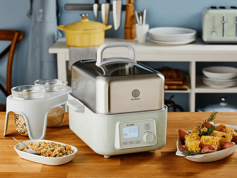 Buydeem G564-CG/EU Elektromos ételpároló, zöld