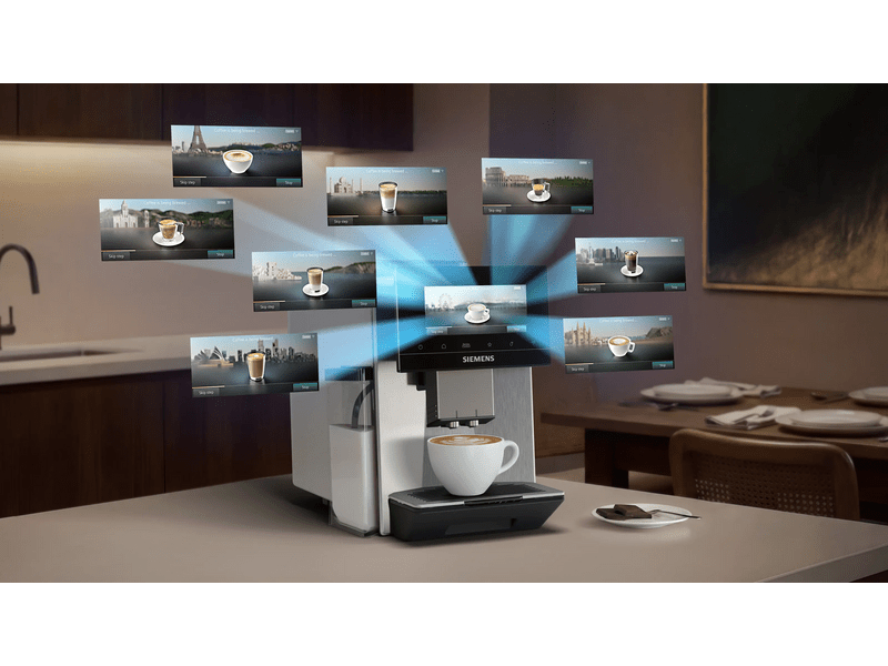 Siemens EQ900 iAroma Automata kávéfőző, nemesacél (TQ923E83)