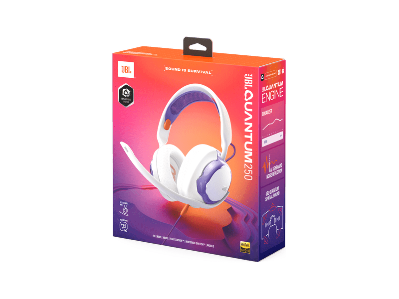 JBL Quantum 250 Gaming headset, fehér