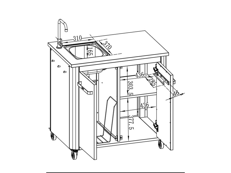 Cozze 90529 vanjski kuhinjski modul, sa sudoperom