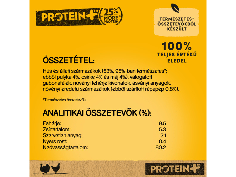 Pedigree kutya konzerv eledel pulykával és csirkével felnőtt kutyák számára, 800 g (437501)