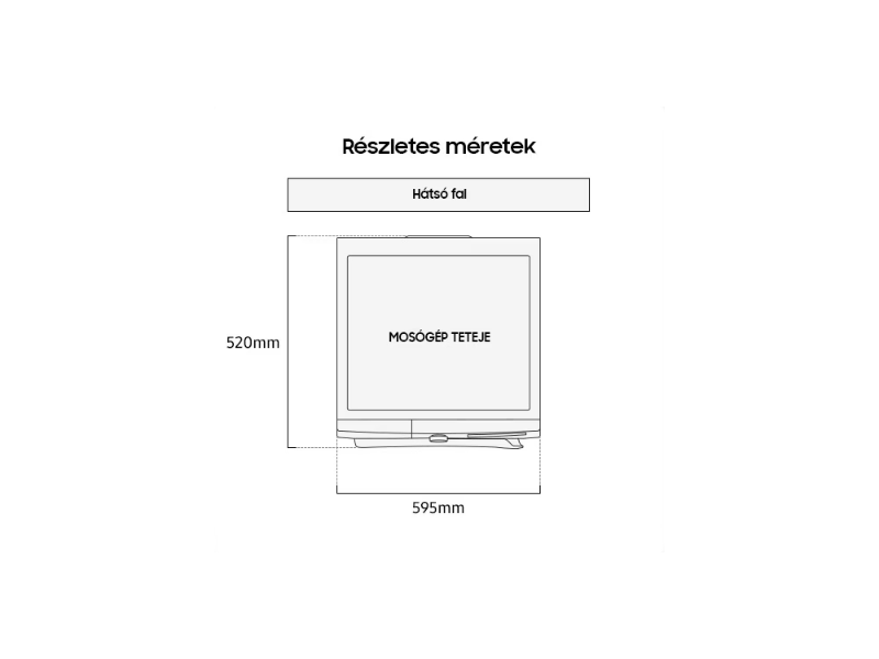 Samsung WW90FG3M05AWLE Elöltöltős mosógép