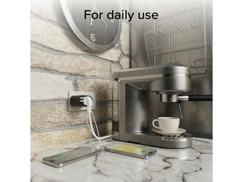 SBS Schuko 30W Többaljzatos töltő (TETRPLUG1USB2CPD30)