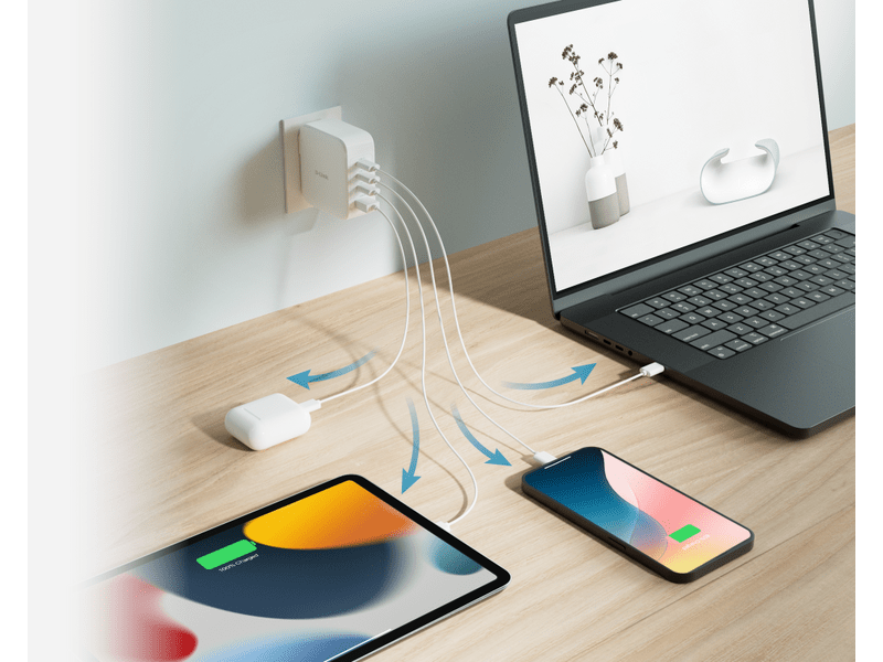 D-Link DCF-141/E GaN 3xUSB-C+1xUSB Hálózati Adapter