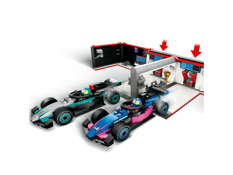 LEGO® City F1® garaža, Mercedes-AMG i Alpine automobili (60444)
