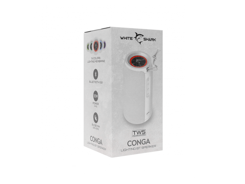 CONGA bluetooth hangszóró, 8W fehér IPX6