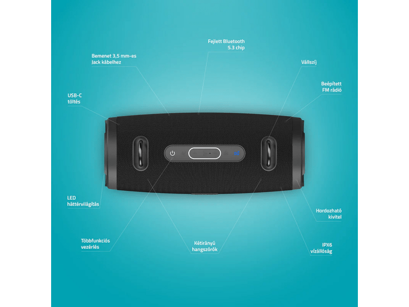 LAMAX Eclipse1 Hordozható hangszóró (LXWSMECL1NNBA)