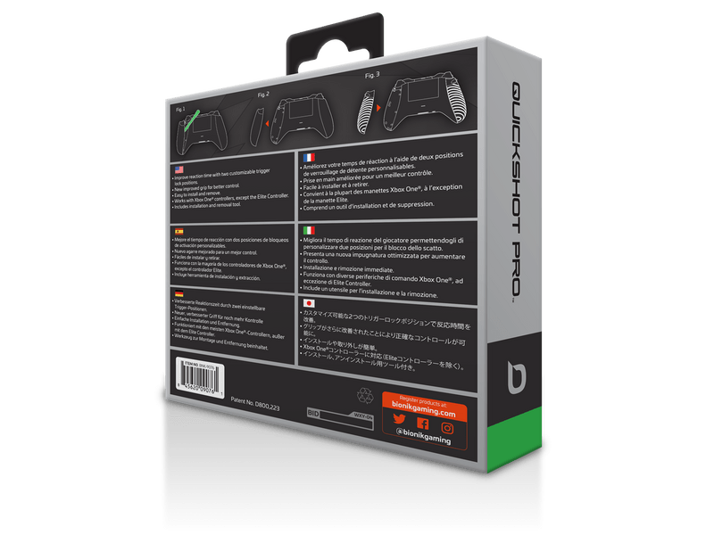 Bionik XBOX Series S/X Quickshot Pro Kontroller markolat csomag fehér-fekete (BNK-9074)