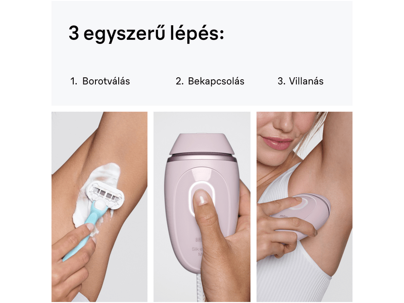 Braun PL1100 Silk Expert IPL Szőrtelenítő, rózsaszín