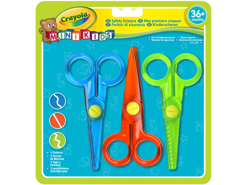 Crayola 81-8119 Mini Kids Műanyag olló készlet, 3 db