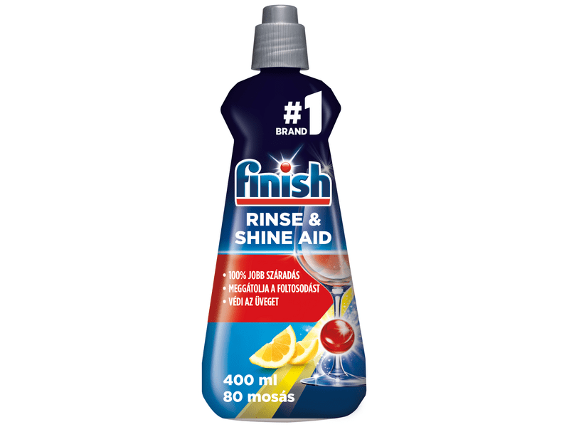 Finish Shine & Protect Rinse Aid öblítőszer gépi mosogatáshoz, Citrom, 400 ml