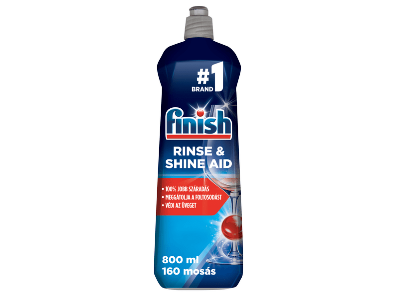 Finish Shine & Protect Rinse Aid öblítőszer gépi mosogatáshoz, Regular, 800 ml