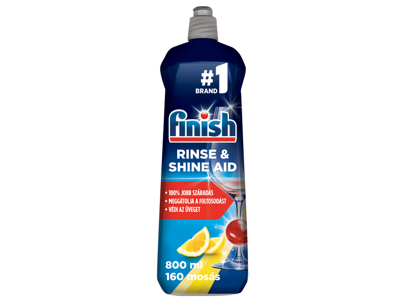 Finish Shine & Protect Rinse Aid öblítőszer gépi mosogatáshoz, Citrom illat, 800 ml