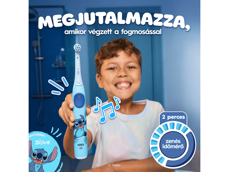 Oral-B iO Kids Stitch Elektromos gyerekfogkefe + útitok