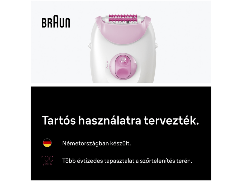 Braun SE3-000 Silk-épil 3 vezetékes epilátor, rózsaszín