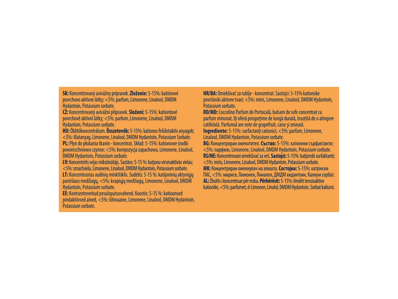 Coccolino Orange Rush öblítő, 1800 ml