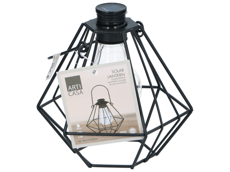 Arti Casa Solar szögletes lámpa, fém