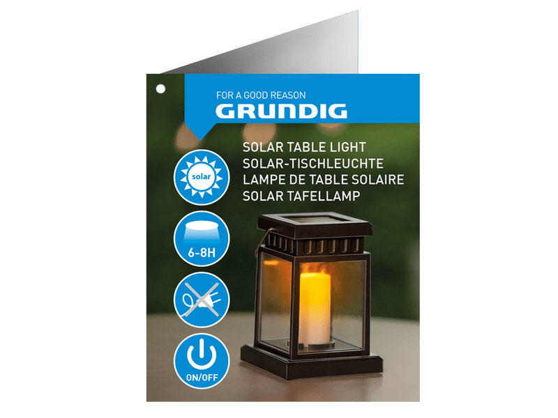 Grundig Solar asztali lámpa, sárga LED
